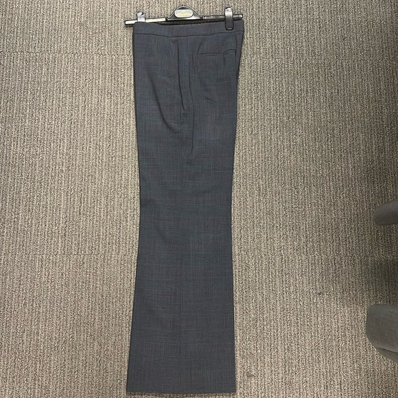 Trousers. Dark slate blue and black Glenn plaid - Picture 1 of 8